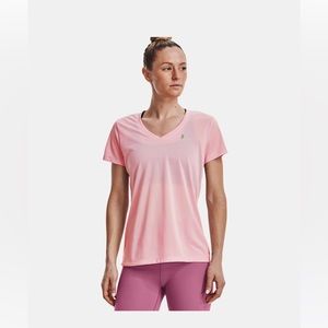 Women’s Under Armour UA Tech™ V-Neck Tee – Hot Pink (Size XS)